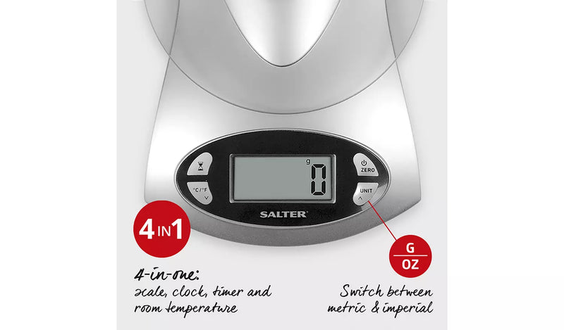 Salter Electronic Bowl Scale - Silver