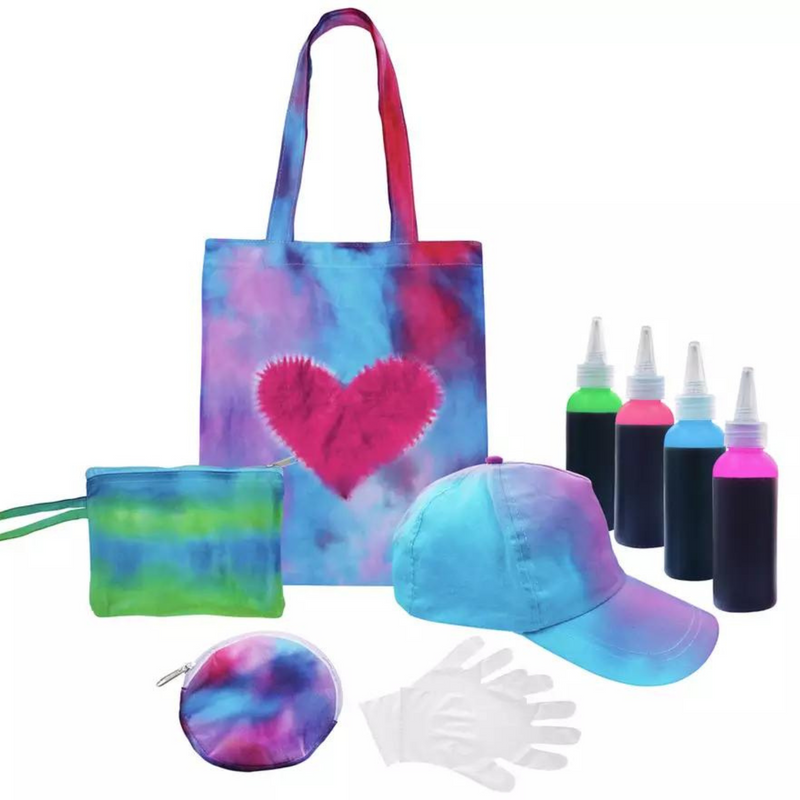 Tie-Dye Craft Kit for Kids - Chad Valley Be U Colourful DIY Arts & Crafts Set - Top Creative Activity Toy
