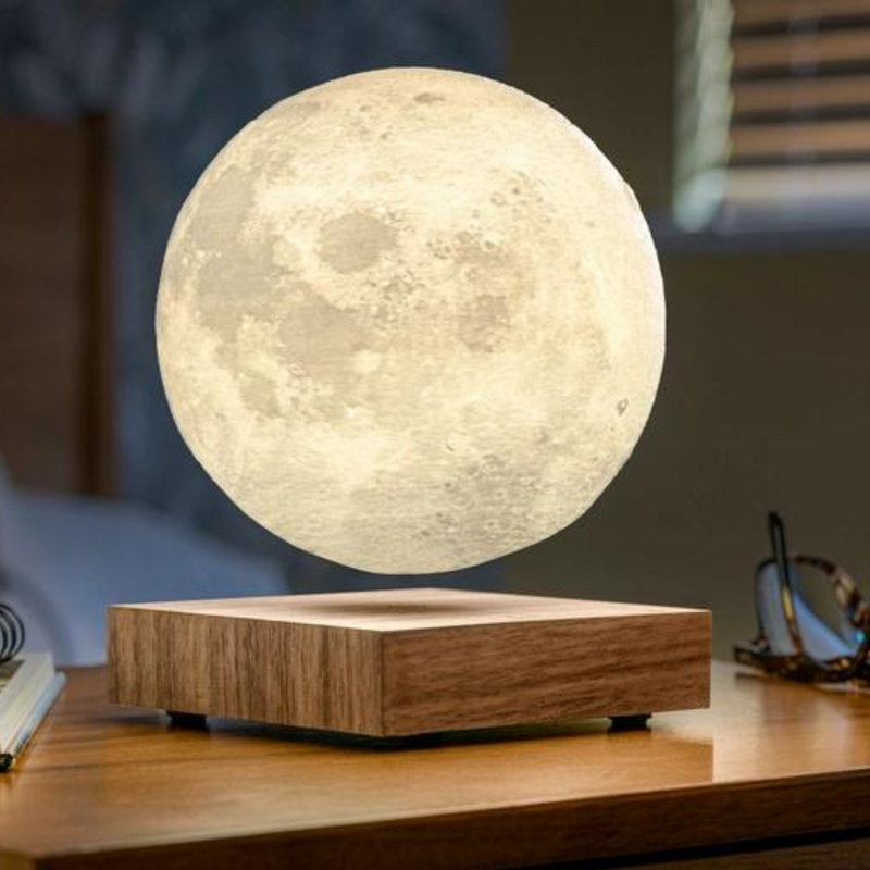 Design 3D Printed Levitating Smart LED Moon Lamp, 3 Colour Modes, Mains Adaptor Included, Packed in Premium Gift Box