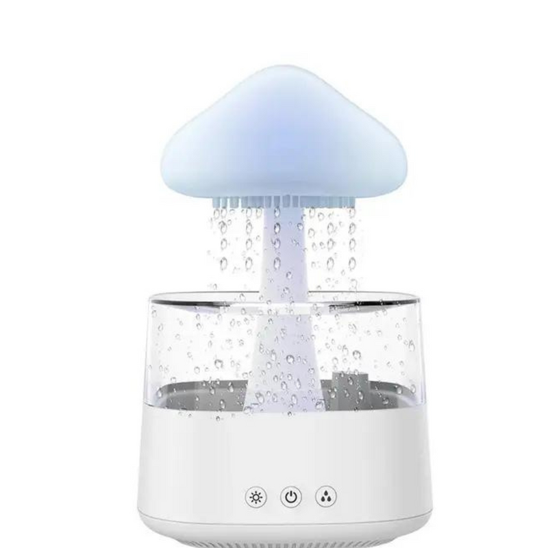Diffuserlove Rain Cloud Humidifier Diffuser Water Drip Humidifier with Remote Waterfall Lamp Mushroom Humidifier Rain Sounds White Noise Humidifier Air Humidifiers for Bedroom Desk