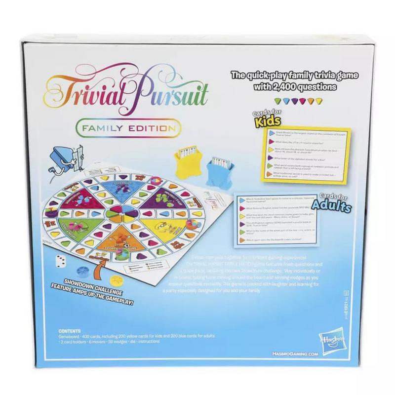 Buy Trivial Pursuit Family Edition Board Game: Fun Trivia Game for All Ages in the UK
